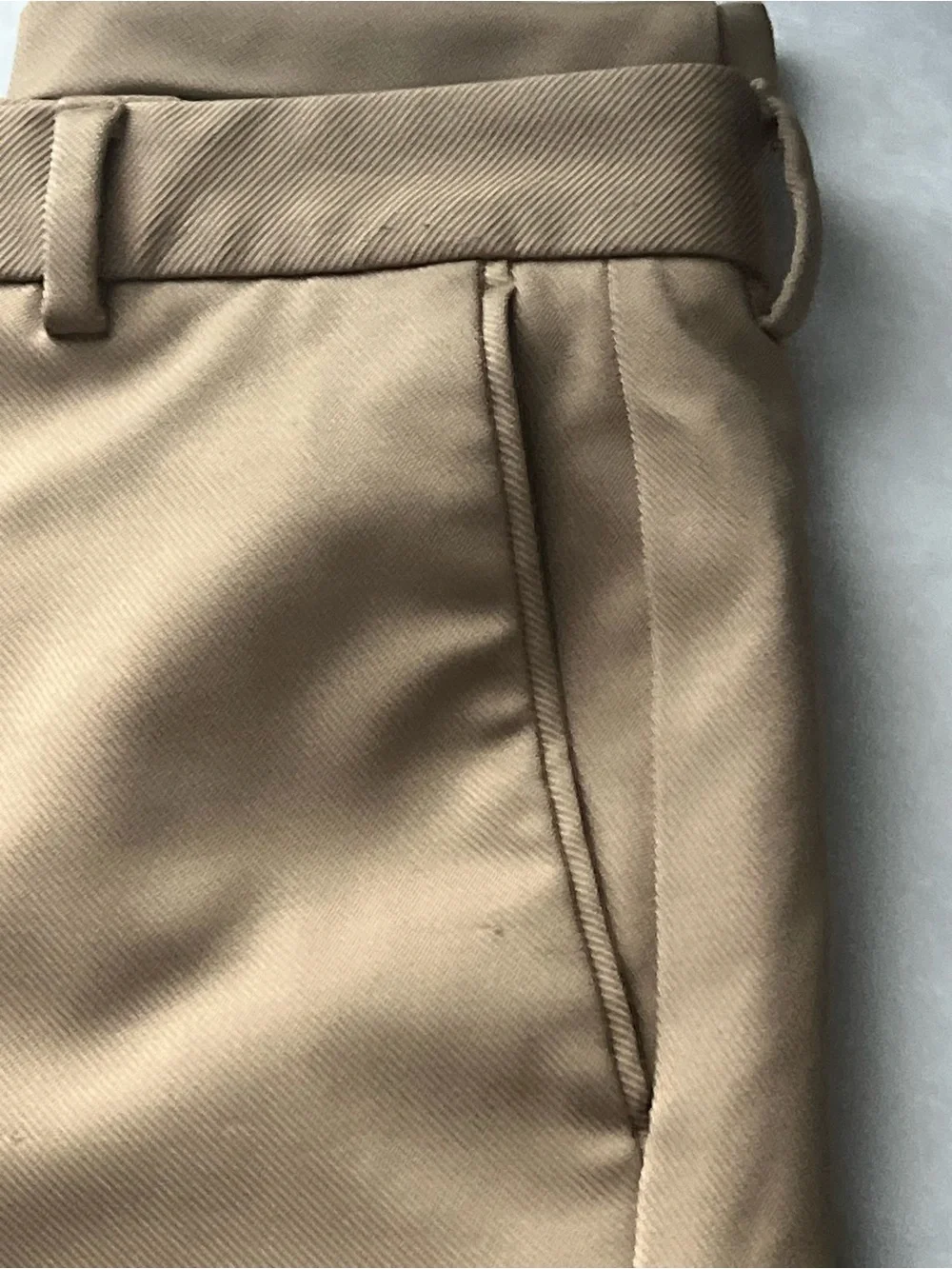 Zara Slim Straight Khaki Chinos - Light Brown, Size 30 (US)